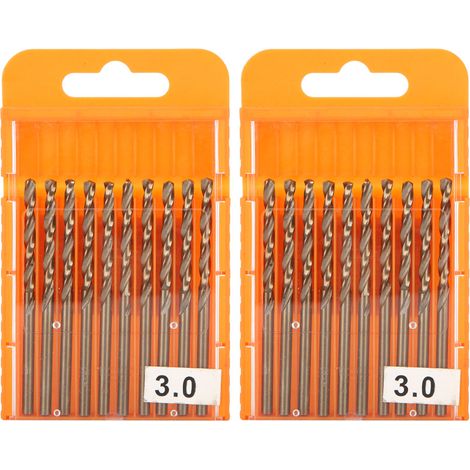 Mèche Foret - Acier Rapide Haute Vitesse - Pour Inox Fer Bois Aluminium - Lot De 20 Pièces 3mm (1/5)