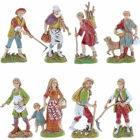 Pastore Assortito Stile Napoletano Presepe Scala 1:20 Figure 10cm Moranduzzo