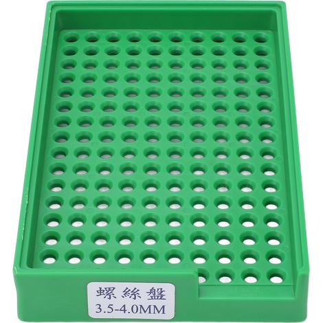 Plateau à vis en polypropylène, support de rangement perforé, 3,5-4,0 mm, 160 trous, organisateur antistatique pour atelier (1/5)
