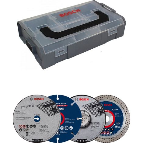 Bosch Maletín Mini L-Boxx Rojo con 9 Discos Ø76 mm (1/5)