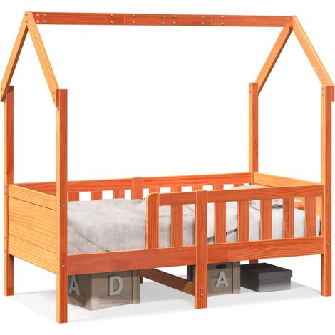 Maison Exclusive - Giroletto Casetta Bambini Marrone Cera 80x160 cm Massello Pino