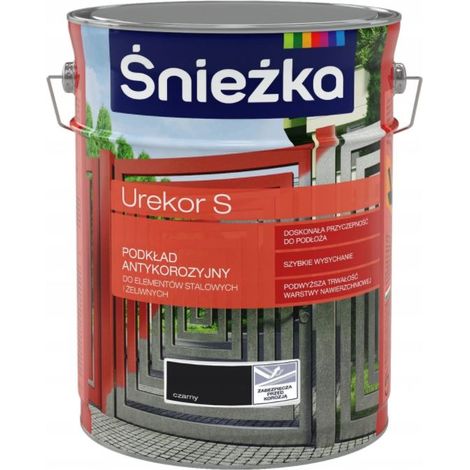 Śnieżka UREKOR S Apprêt anticorrosion Noir 5L Acier à séchage rapide 1 pc. (1/2)