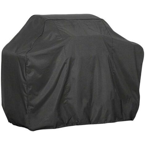 Housse de barbecue en tissu Oxford 210D, noire avec revêtement argenté, imperméable, résistante, indéchirable et anti-poussière. Convient aux barbecues à gaz, électriques et à charbon. Dimensions : 14 (1/5)