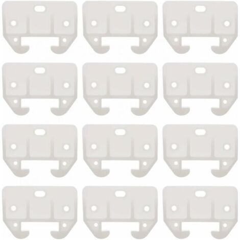 13 Stück weiße Schubladenführungen aus Kunststoff, Kommodenführungen, Möbelführungen, Ersatzteile für Kommoden, Sideboards, Nachttische und Schubladensysteme. FLITI