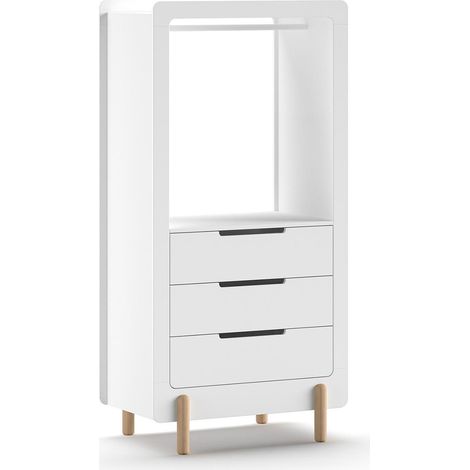 Étagère Enfant 3 Tiroirs "Smile" 180cm Blanc