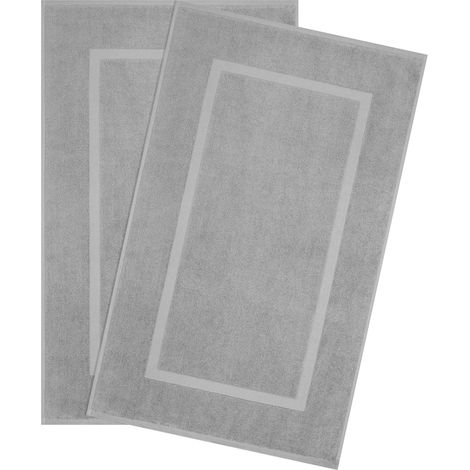 Lot de 2 Tapis de bain, 100% Coton, 900 GSM, Antidérapants, Absorbants, Certifiés Oeko-Tex, Pour Salle de Bain (1/5)