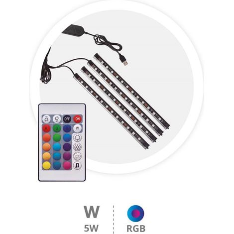 Kit 2M USB-LED-Streifen 230mm smart über Bluetooth RGB