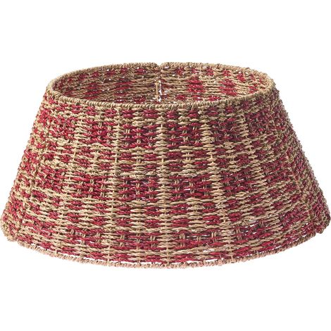 Beliani Christmas Tree Collar Natural Seagrass Boho 60cm Handmade Round Rattan, Does Not Require Assembly, 60 x 60 x 28 cm NEIGE (1/5)