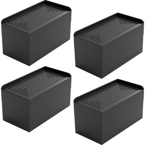 Lot de 4 Rehausseurs de meubles, 7,5 cm, Plastique robuste, TPU antidérapant, Pour lit, canapé, machine à laver (1/5)