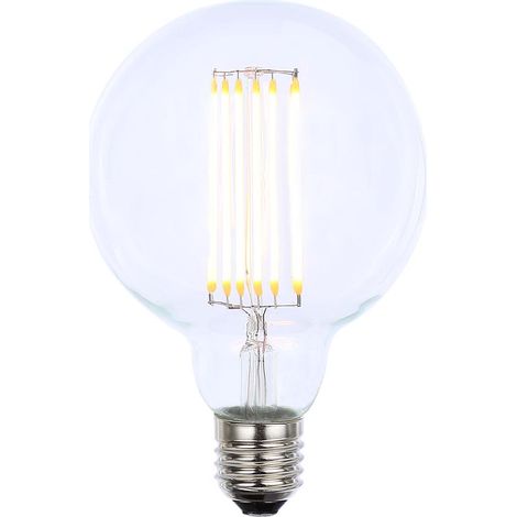 Litecraft Light Bulb E27 Edison Screw Cap 6 Watt Filament Globe LED - Clear