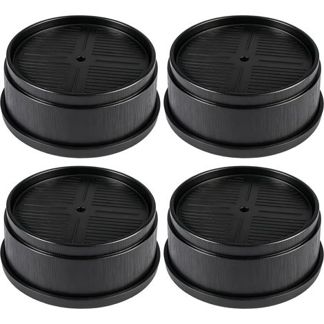 Set mit 4 stapelbaren Möbelfüßen, runden, rutschfesten Gummipads, Bettbeinerhöhungen, 4,5 cm pro Stück, stapelbar bis zu 14 cm (1/5)