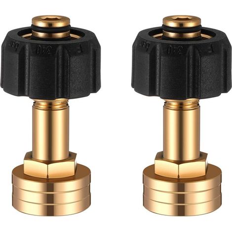 2x M22-14 mm x 3/4 Zoll FGH Gartenschlauchadapter (weiblich) für Hochdruckreiniger (1/4)