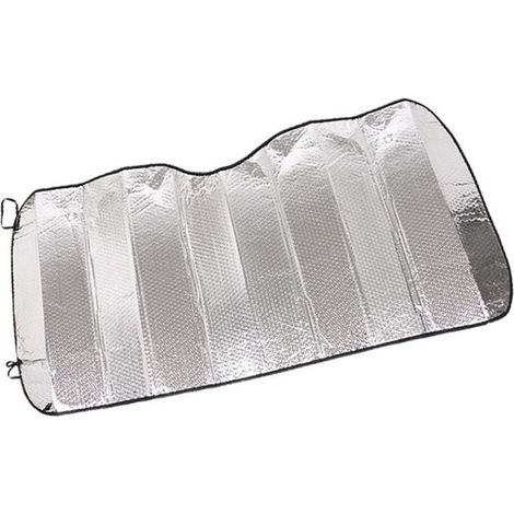 1 Pare-brise soleil, aluminium épais, protection UV, 130x60cm, voiture fourgonnette SUV (1/5)