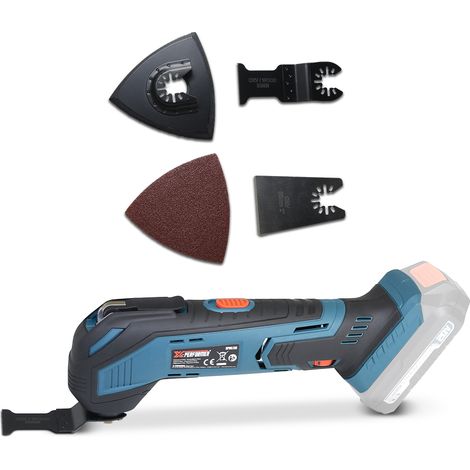 Outil multifonctions sans fil 20V + accessoires - Livré sans batterie ni chargeur