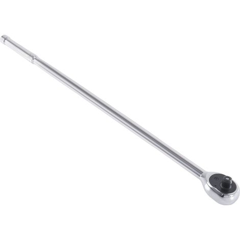 3/8" Drive 450mm Long Ratchet 72 Tooth Straight Handle Chrome Plated Tool (1/5)