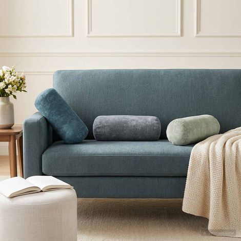 vidaXL Cushion Cover 6 pcs HEERLEN Light Blue 脴 15 x 40 cm (1/5)
