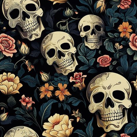 Tela decorativa para exteriores Oxford - Motivo de calavera I DX4050 (1/5)