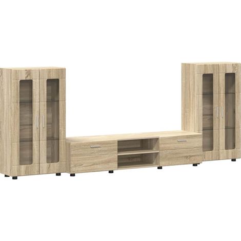 Ensemble meuble TV FLORIN Chêne Sonoma Bois d'ingénierie