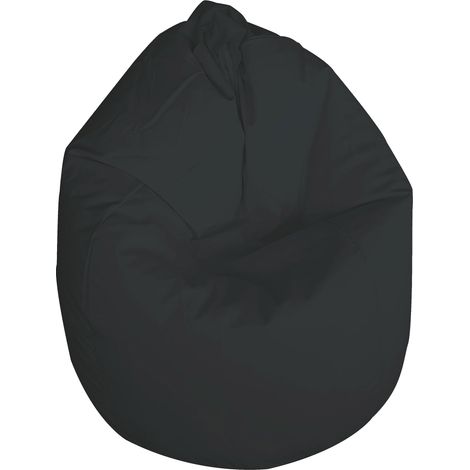 Poltrona Sacco Pouf in poliestere 70x110 cm Ariel Grigio Scuro