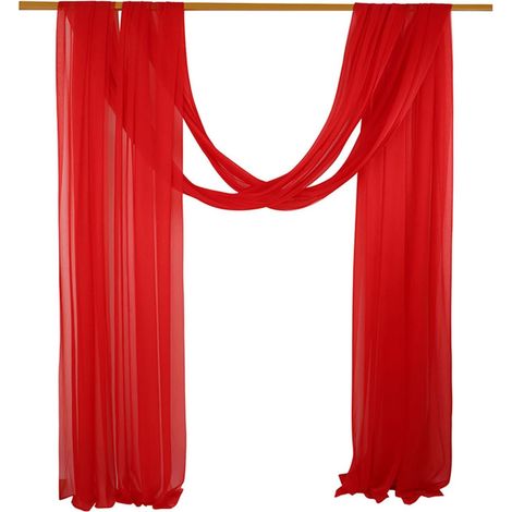 Tissu en Tulle Rouge Organza, 3m x 160cm Tissu en Tulle Doux, Tulle Mariage, Vendu au Mètre, pour Bricolage, Table, Fête, Décoration de Mariage, Robe (1/5)