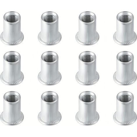Écrou Rivet en Acier Inoxydable 1/4-20 - Outil à Tête Plate Filetée Nutsert Cap - 50 Pièces (1/5)