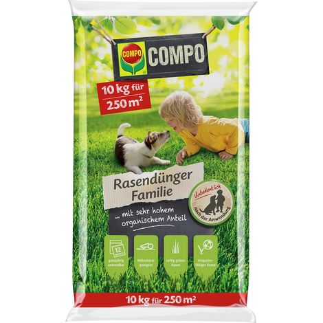 COMPO Rasendünger Familie 10 kg für 250 m2