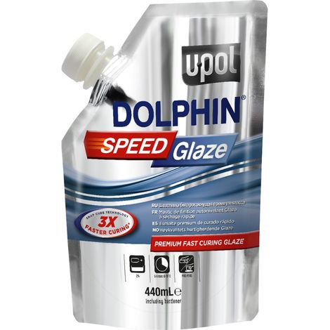 Mastic de finition autonivelant Dolphin Speed Glaze Bleu 440ml UPOL