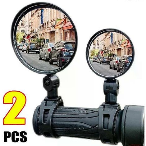 2 rétroviseurs auxiliaires pour vélo, réglables et pivotants, grand angle, convexes, à fixer sur le guidon (JXLGV) (1/5)