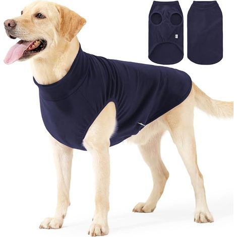 Pull pour Chien, Manteau d'hiver en Polaire et Pyjama, Gilet pour Chiens, Vêtements pour Animaux de Compagnie (Bleu, M) (1/5)