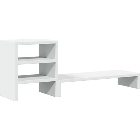 Supporto per monitor tavolo scrivania mobile e organizer per ufficio in legno ingegnerizzato bianco 020044957