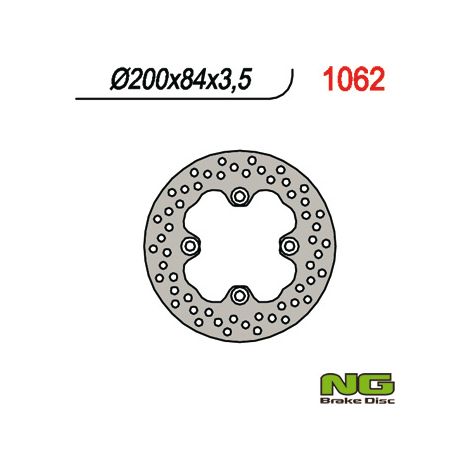 Disco de freno delantero NG para Kawasaki KVF 650/700/750 200 mm 3,5 mm