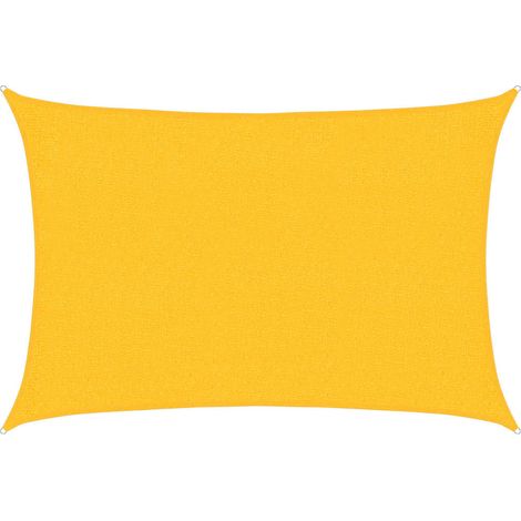 Vela Parasole  Telo Ombra  Parasole a Vela 160 g/m² Rettangolare Giallo 2x3 m in HDPE (1/5)