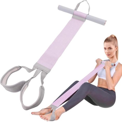 Bande de résistance avec pédale 65 x 32 cm, 32 cm de hauteur, pour le yoga et les exercices abdominaux - violet (1/5)