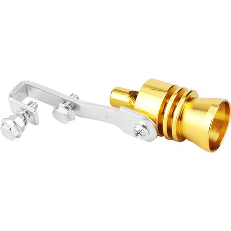 Trompette de turbine d'échappement pour voiture et moto, accessoire auto, sifflet de turbo, pièce de rechange, couleur or, kit de modification (1/3)