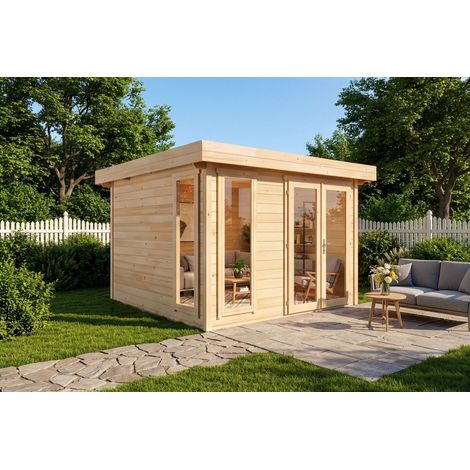 Abri de jardin Aldo A Naturel , 28 mm Épaisseur paroi 360 x cm (1/4)