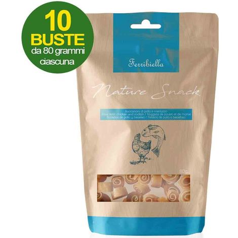 Pépites de poulet et de morue pour chiens 10 sacs