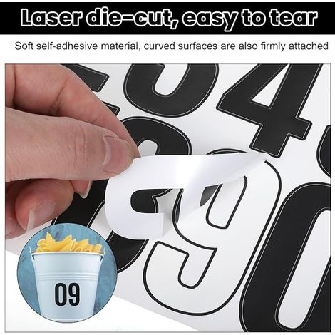 3 Inch Letter Box Number Stickers Vinyl Stickers 0-9 Numbers Waterproof for Mailbox Apartment Signs Apartment Doors (1/4)