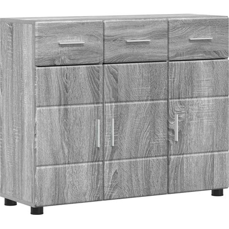 Sideboard with Shelf FLORIN Grey Sonoma 88.5 x 30.5 x 73 cm vidaXL