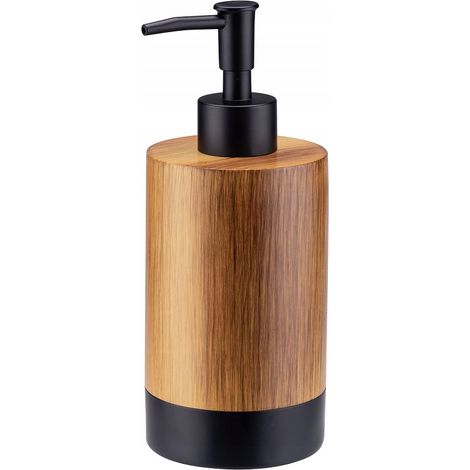 KADAX Seifenspender, aus Kunststoff, Pumpspender für Badezimmer, 350 ml, Braun (1/5)