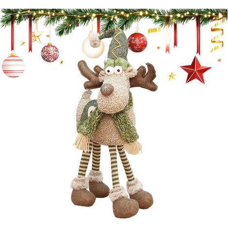 Renne de Noël en peluche créative, décoration de Noël pour l'intérieur et l'extérieur, pour les fêtes de famille, le salon (1/5)