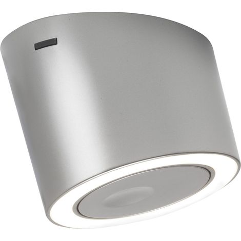 Domus Line Led Unterbauleuchte mit Touch-Schalter Unika D-Motion Wave Ringleuchte schräg, Kunststoff Edelstahl-Effekt