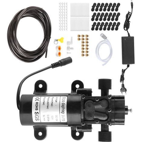 Système de pulvérisation électrique basse pression à 16 buses, 12 m, pour jardin extérieur, prise UE 110-240 V (1/5)