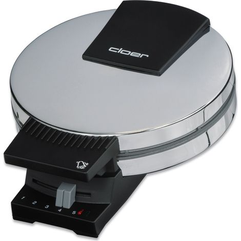 Cloer 285 Piastra per Coni, per coni sottilissimi e croccanti, 800 W, diametro piastra di cottura 15 cm, piastre di cottura pesanti, grado di doratura selezionabile, segnale acustico e spia di cottura (1/5)