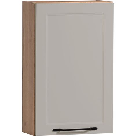 Badmöbel Hängeschrank in Beige mit Wotan Eiche Nb. MARLING-03, B/H/T ca. 40/64/20 cm (1/5)