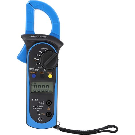 Pince ampèremétrique numérique automatique ST201, multimètre de courant, testeur de tension CC/CA et de diodes (bleu) (1/5)