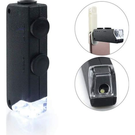 Microscope de poche LED 60x - 100x loupe loupe (1/5)
