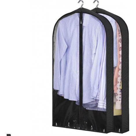 Housse de rangement pour vêtements, 60 x 10 x 152 cm, anti poussière, protège vestes, robes et costumes avec fermeture éclair. (1/5)