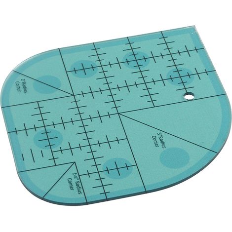 Règle de couture en acrylique à coins arrondis, gabarit de couture pour patchwork, outil de patchwork, fournitures de couture DIY (1/5)