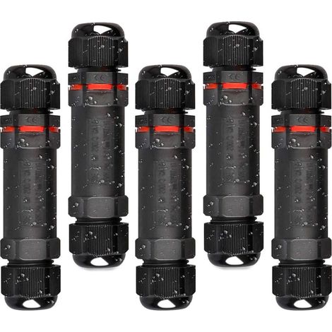 Boîte de Derivation Étanche, 5 Pcs Connecteur Électrique Éxterieur IP68, Domino Etanche Boîtier de Jonction Ø 1mm-13mm- (1/5)