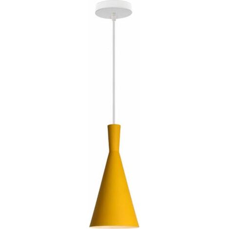 Lustre suspendu moderne et créatif E27, lampe décorative suspendue pour chambre ou salon (Jaune) - Jaune (1/4)